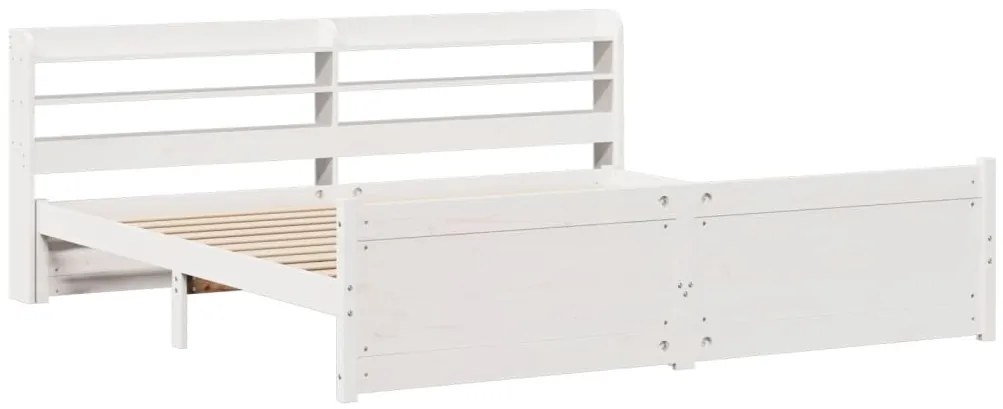Estrutura de cama c/ cabeceira sem colchão 180x200 cm branco