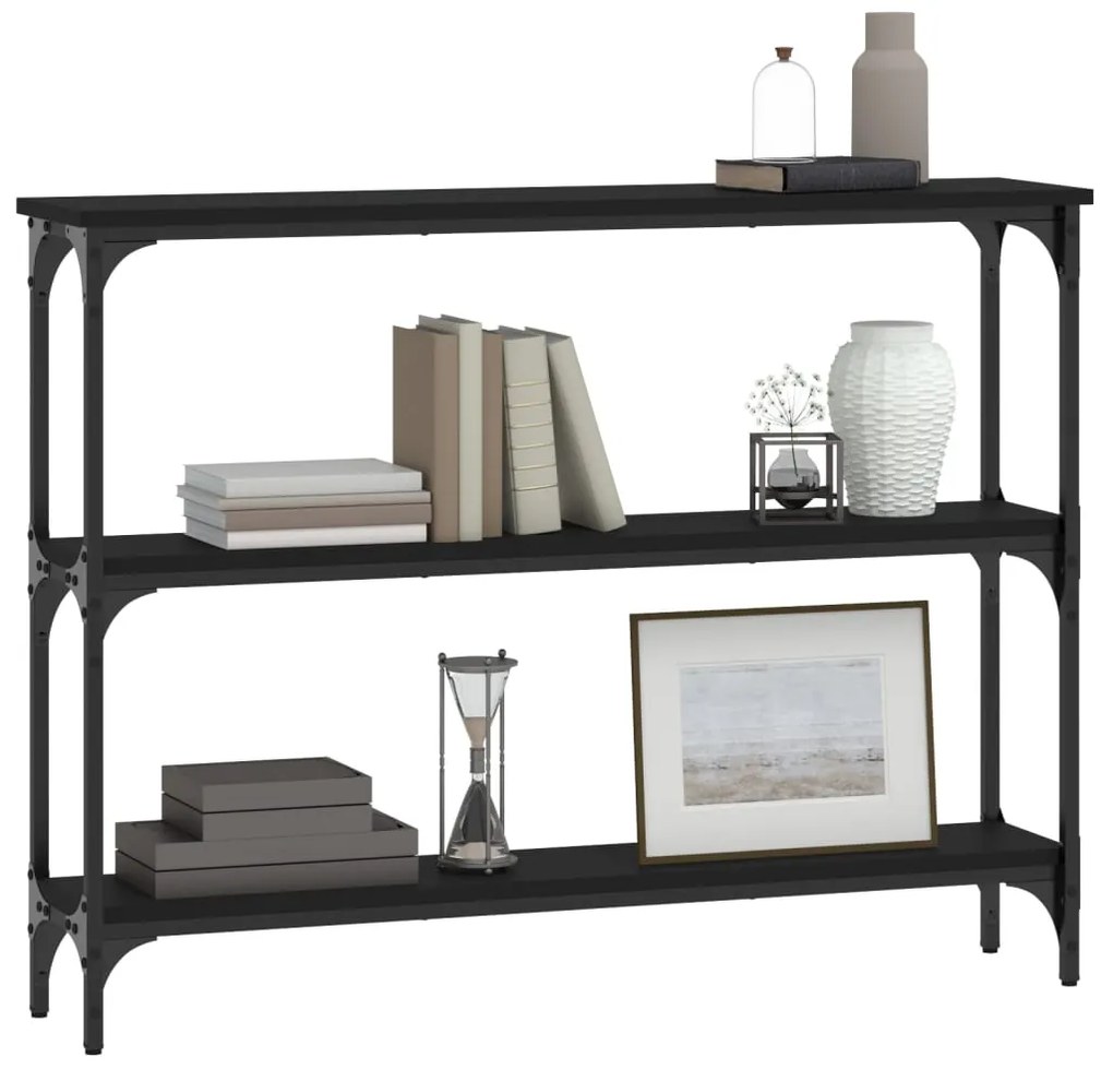 Mesa consola 100x22,5x75 cm derivados de madeira preto