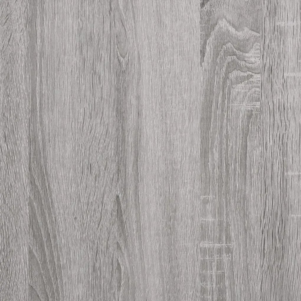 3 pcs prateleiras parede derivados de madeira cinzento sonoma