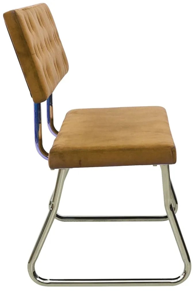 Banco 110 cm veludo castanho
