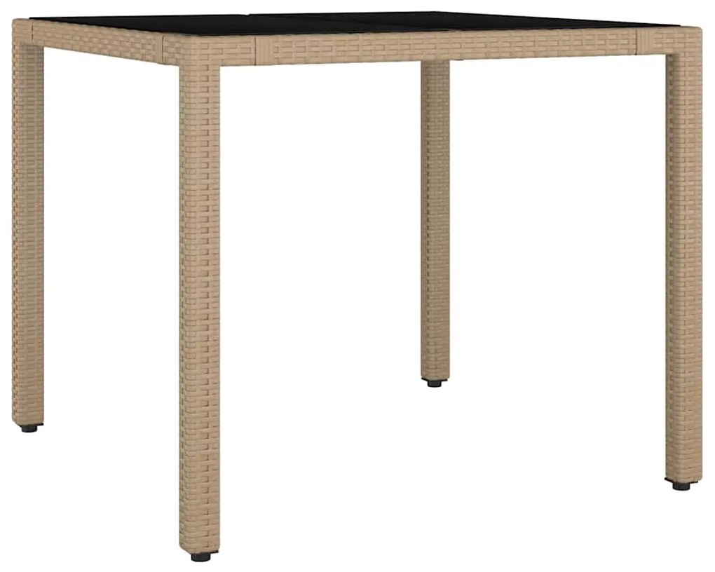 3 pcs conjunto bistrô de jardim c/ almofadões vime PE castanho