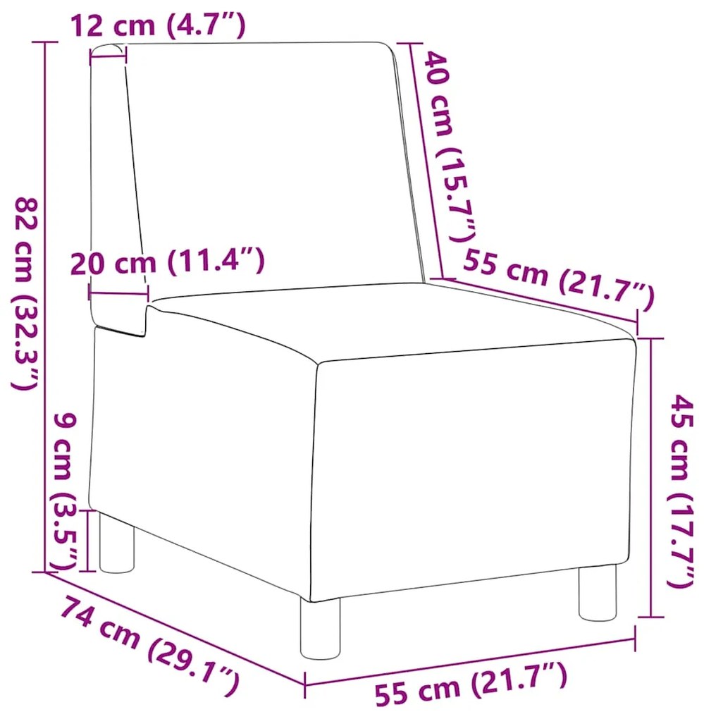 Poltrona em camurça artificial 55 cm cinzento-claro