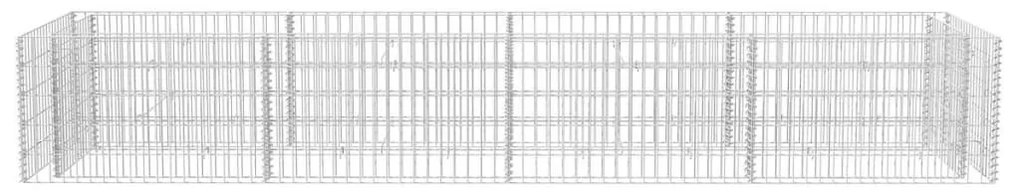 Canteiro elevado/cesto gabião 360x90x50 cm aço