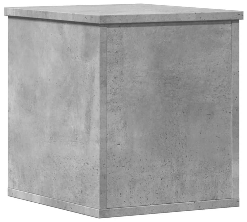 Caixa de arrumação 30x35x35 cm derivados madeira cinza cimento