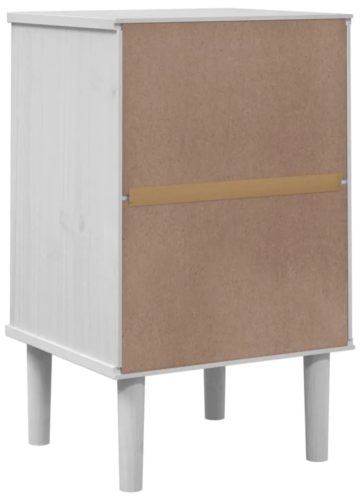 Mesa de cabeceira SENJA 40x35x65 cm pinho maciço branco