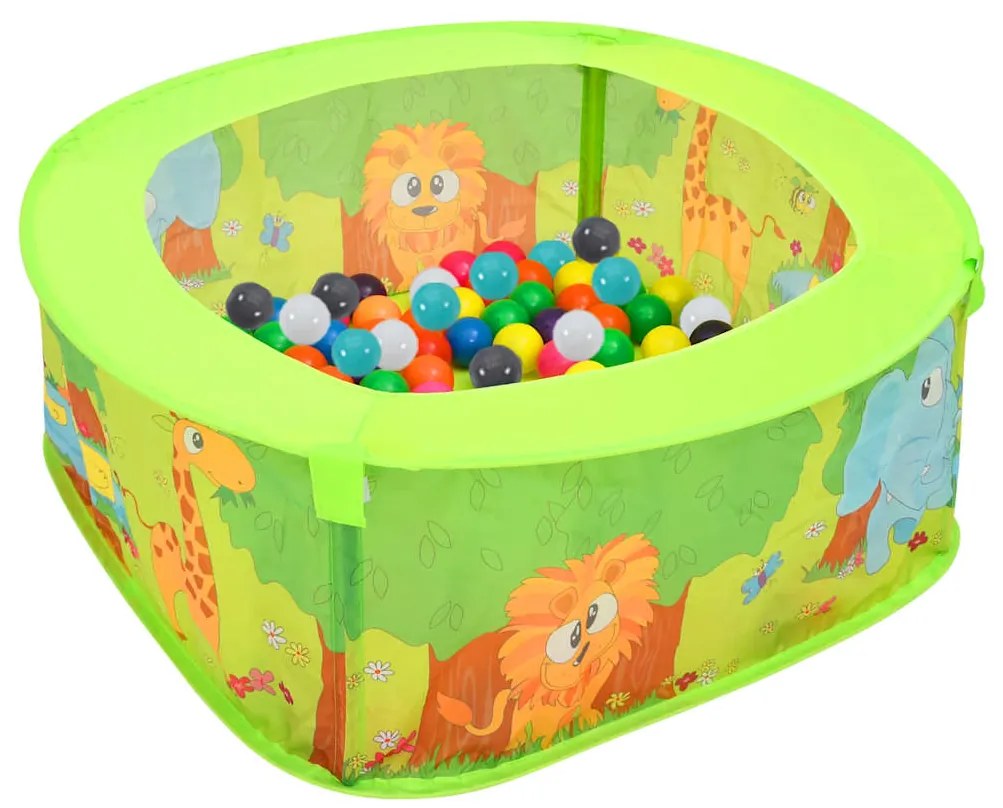 vidaXL Piscina de bolas com 300 bolas para crianças 75x75x32 cm