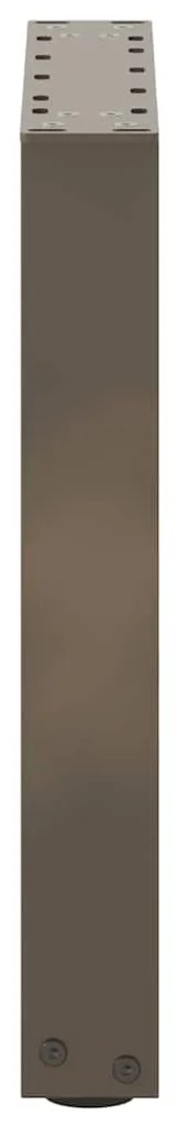 Pés para mesa de centro em formato de U, 2 peças, aço natural, 38 x (4