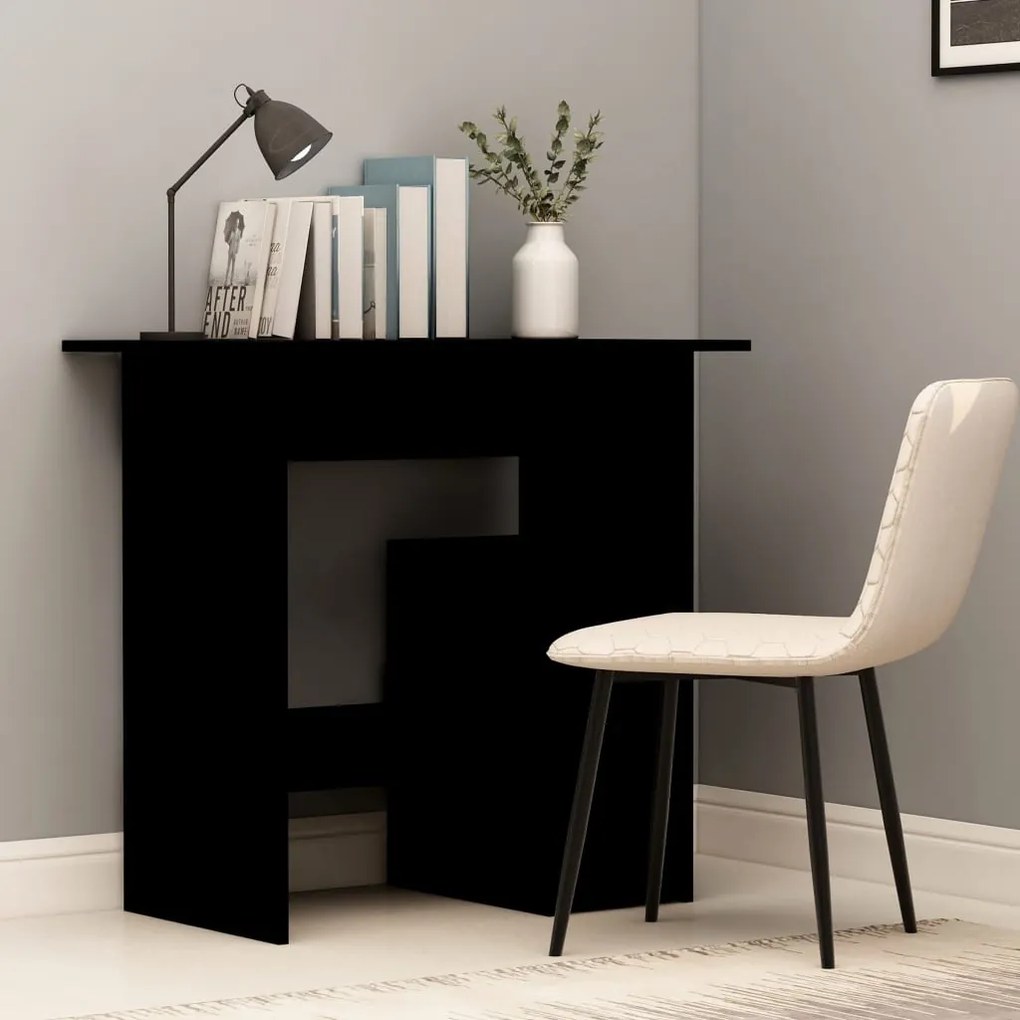 801365 vidaXL Secretária 80x45x74 cm contraplacado preto