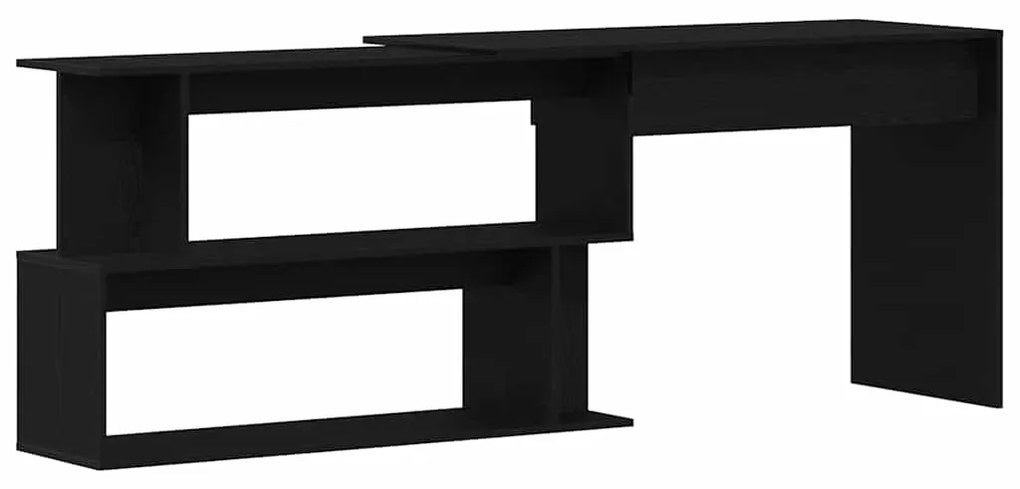 Mesa vidaXL Preta Carvalho 200x50x76 cm Madeira engenheirada
