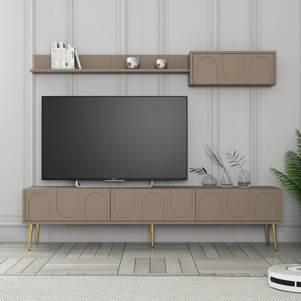 Conjunto de Mobiliário de Sala Lyon – Atlas Gold – Medidas Variadas