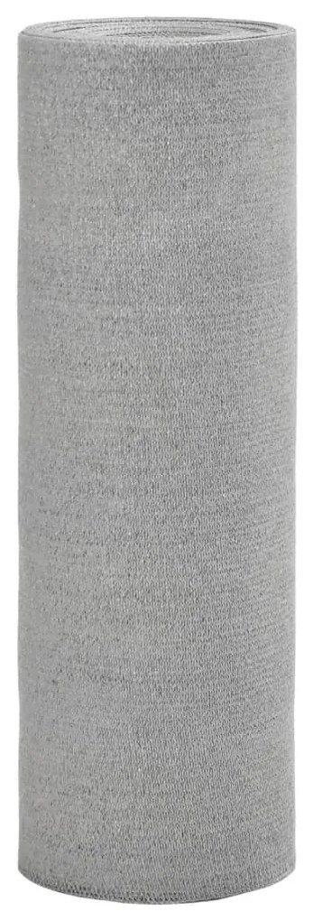 vidaXL Rede de ocultação p/ privacidade PEAD 75 g/m² 2x10m cinza-claro