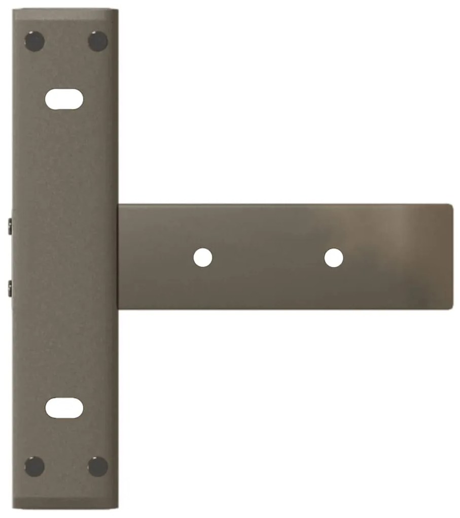 Pés de mesa de console em forma de T, 2 peças, preto, 25x28x(72-73) cm