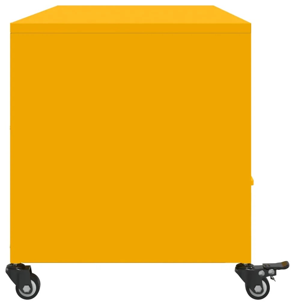 Móvel de TV 100,5x39x43,5 cm aço amarelo mostarda