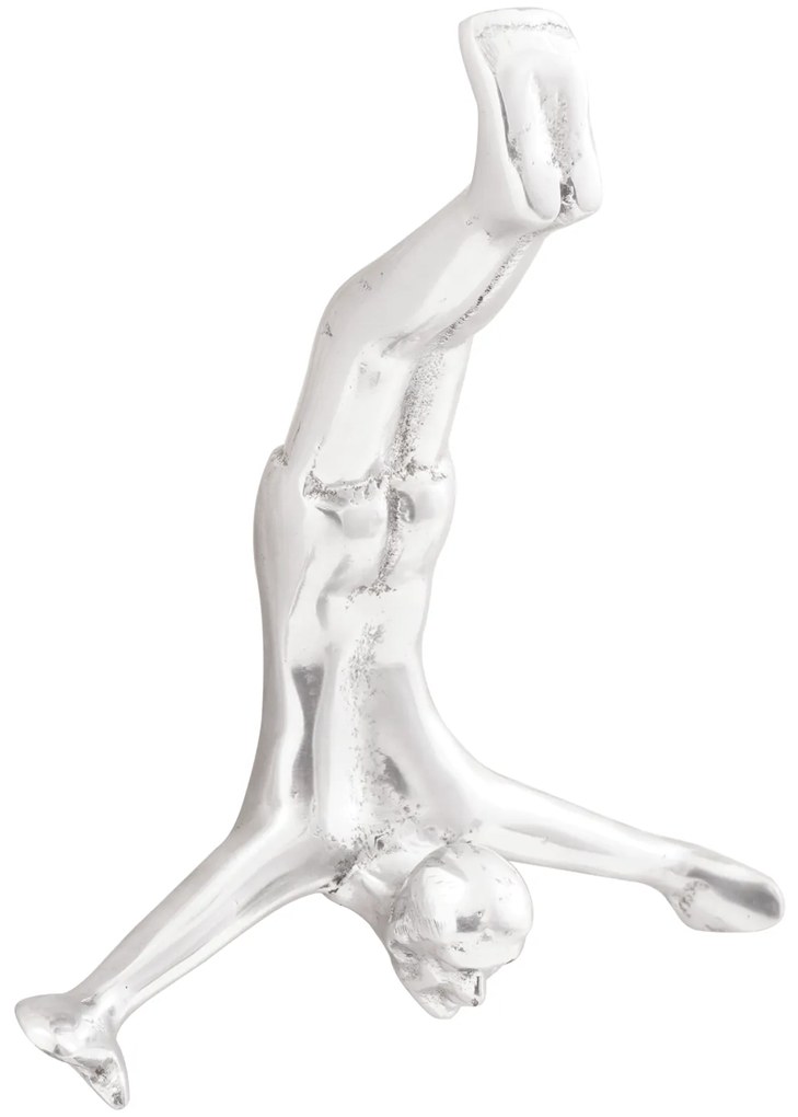 Escultura vidaXL Prateada 22x8x25 cm Homem Caindo