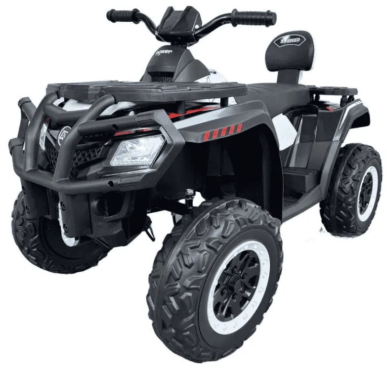 Moto 4 Eléctrica para crianças XT-SPEED 24V, 4x4, Rodas de borracha, Assento em couro sintético Branca