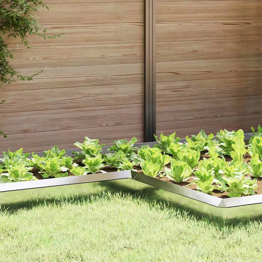 vidaXL Cerca de Caracol Prateado 10 x 10 x 25 cm Aço inoxidável