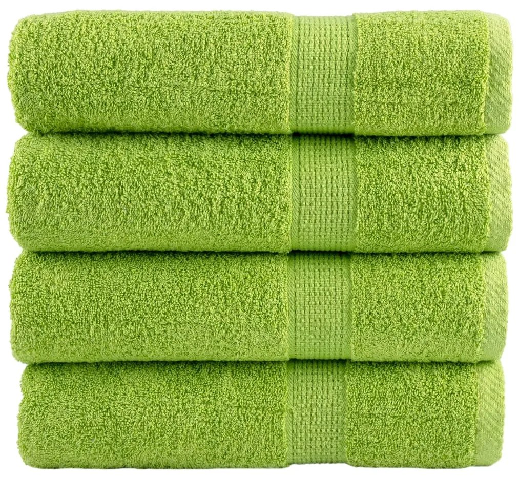 Toalhas de mãos premium SOLUND 4pcs 50x100cm 600gsm verde maça