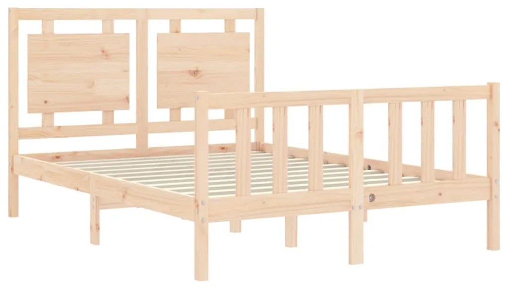 Cama sem colchão 140x200 cm madeira de pinho maciça