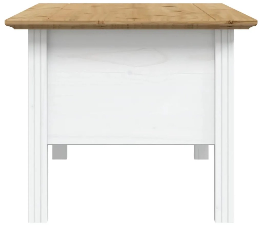 Mesa de centro BODO 100x55x45 cm pinho maciço branco/castanho