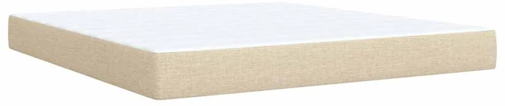 Cama com molas/colchão 180x200 cm tecido cor creme