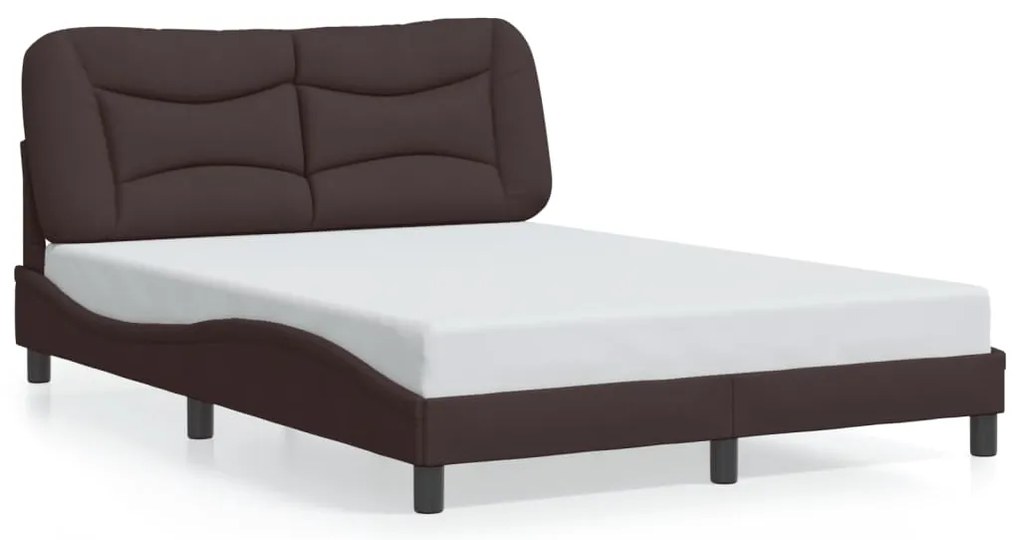 Estrutura de cama com LED sem colchão 140x200 cm tecido