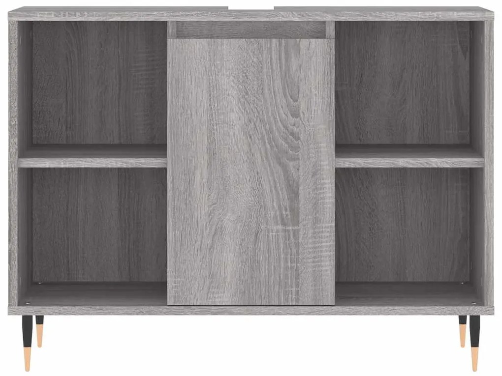 Armário de casa de banho 80x33x60 cm deriv.madeira cinza sonoma