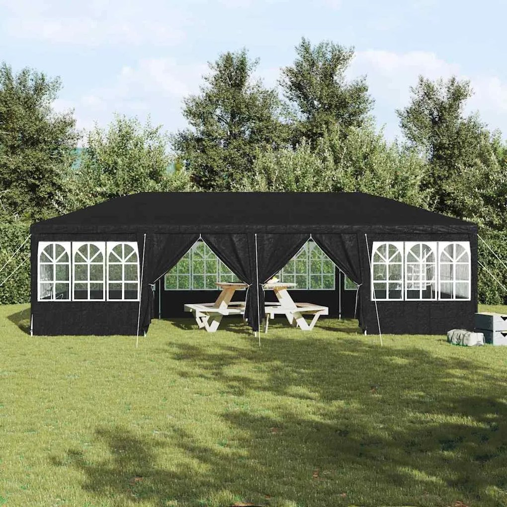 Tenda de Festa 12 lados antracite 8x4 m PE