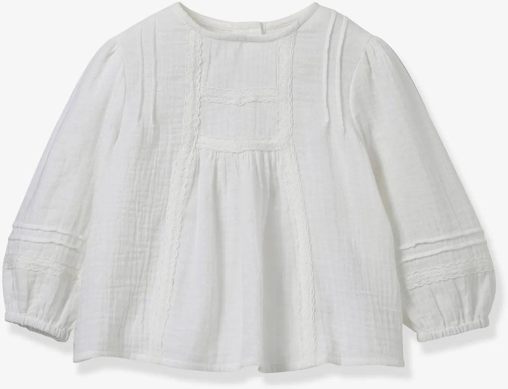 Blusa em gaze de algodão branco