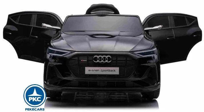 Carro eletrico crianças Audi E-TRON Quattro Sportback 12V Ecrã MP4 Preto