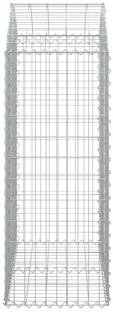 Cesto gabião arqueado 100x50x120/140 cm ferro galvanizado