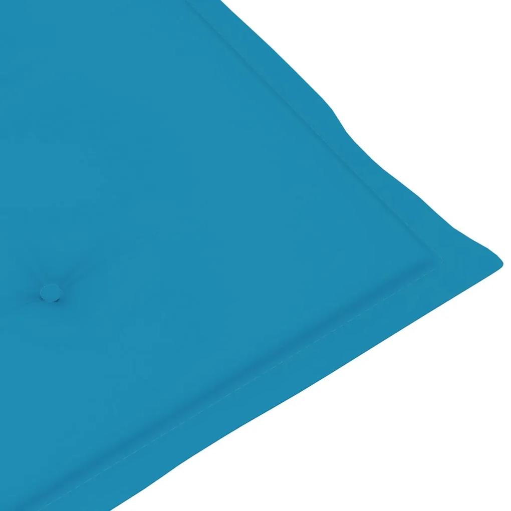 Almofadão para cadeira de terraço (75+105)x50x3cm azul