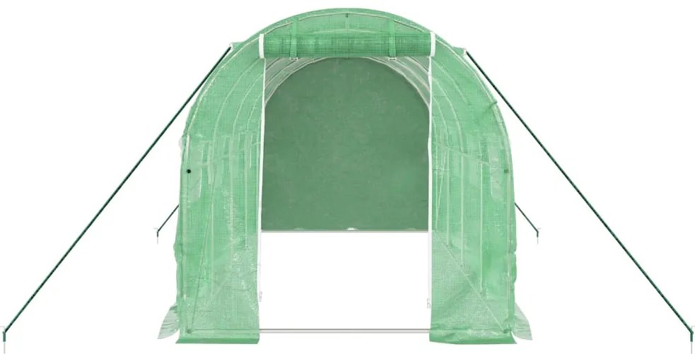 Estufa com estrutura de aço 8 m² 4x2x2 m verde