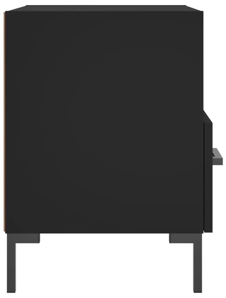 Mesas de cabeceira 2 pcs 40x35x47,5 cm deriv. de madeira preto