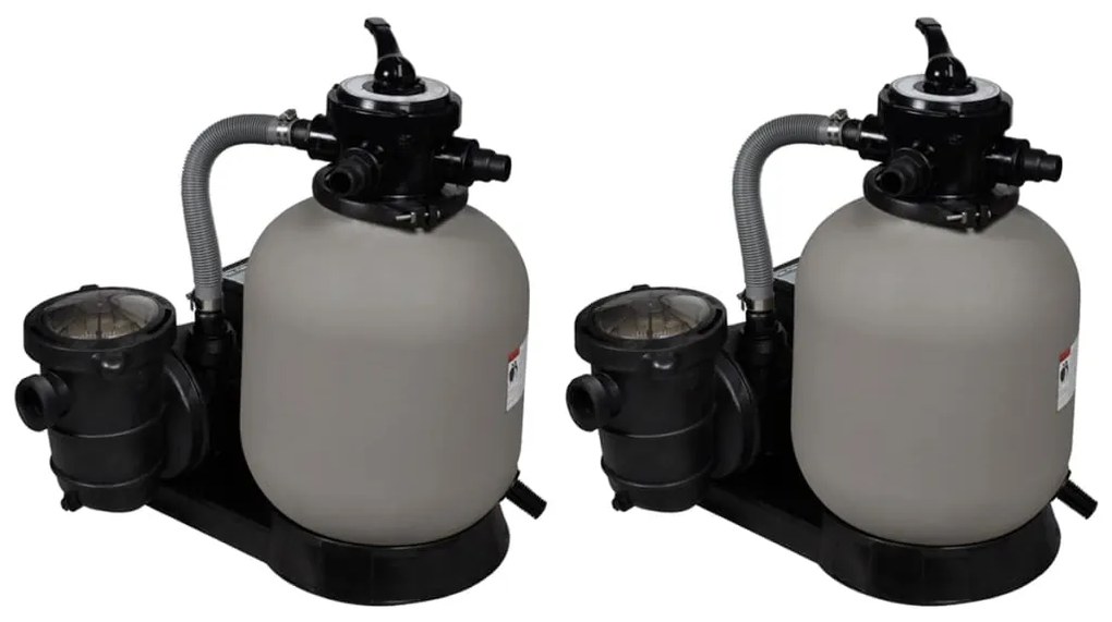Bombas de filtragem por areia 2 pcs 600 W 17 000 l/h
