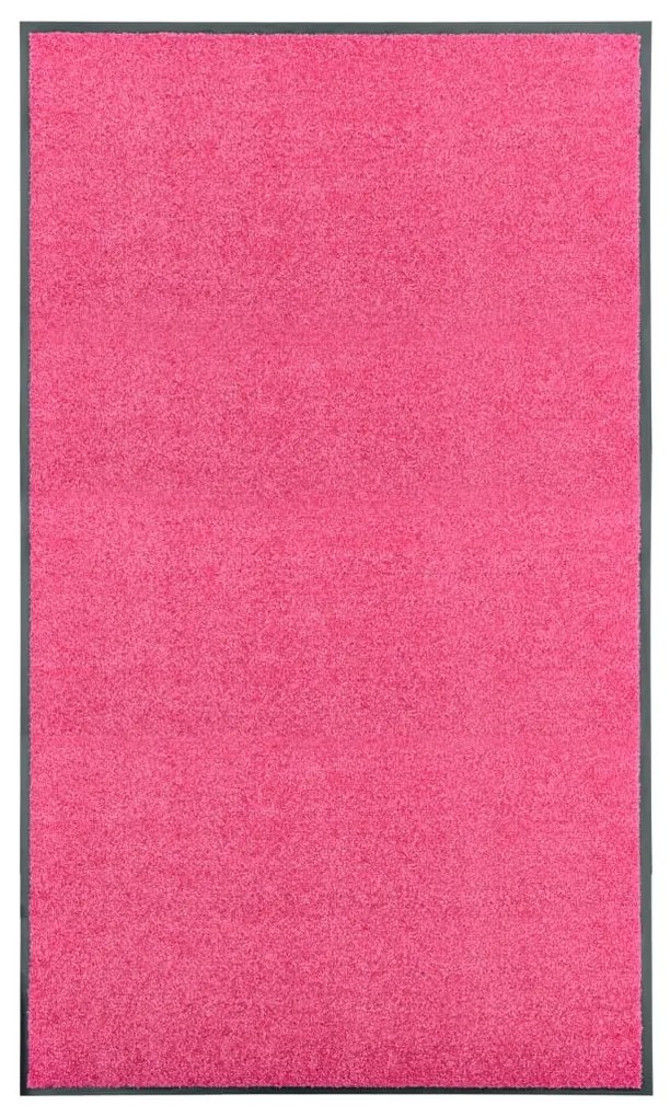 Tapete de porta lavável 90x150 cm rosa
