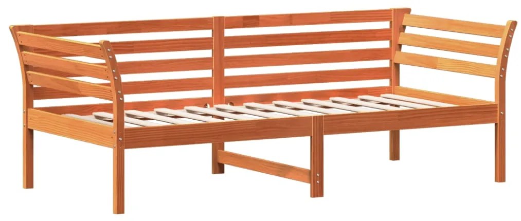 Sofá-cama sem colchão 80x200 cm madeira de pinho castanho cera