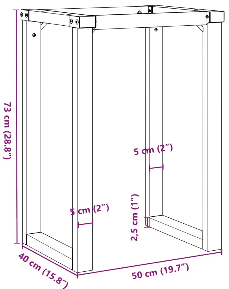 Pernas para mesa de jantar estrutura em O aço