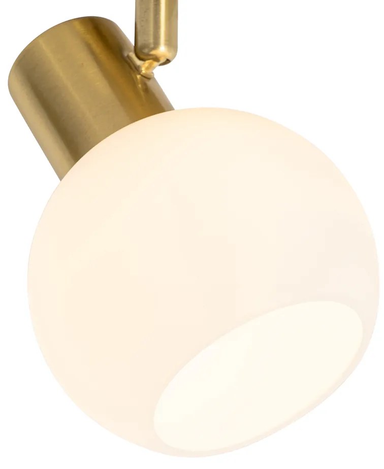 Projetores Art Deco Dourado com Vidro Opalino Ajustável - Anouk