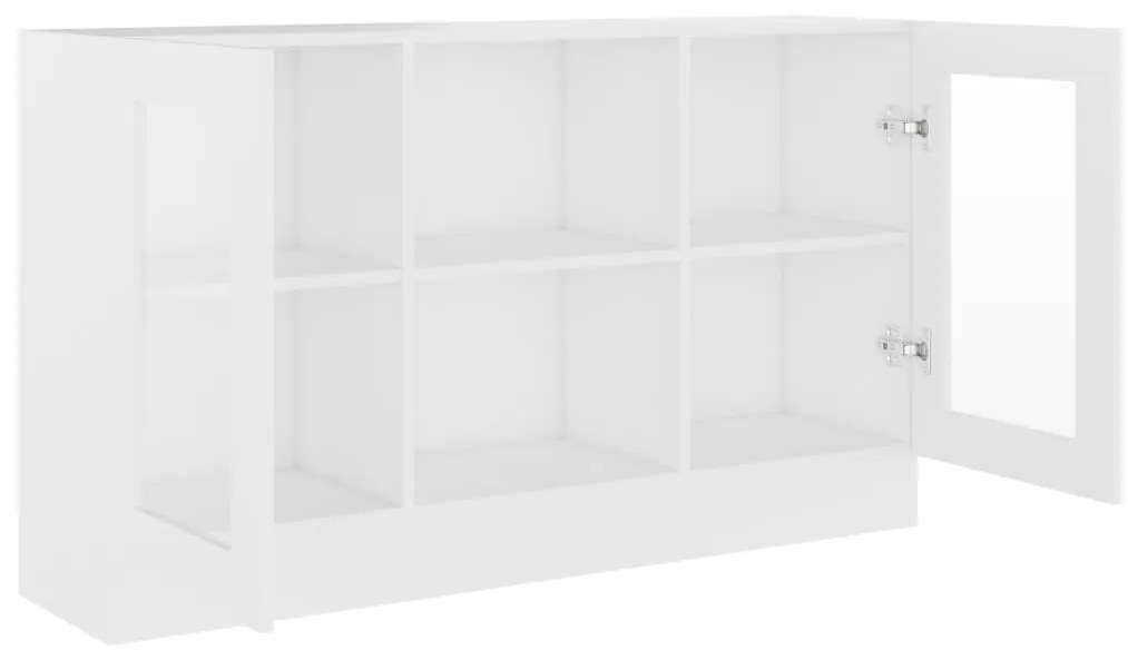 Armário vitrine 120x30,5x70 cm derivados de madeira branco