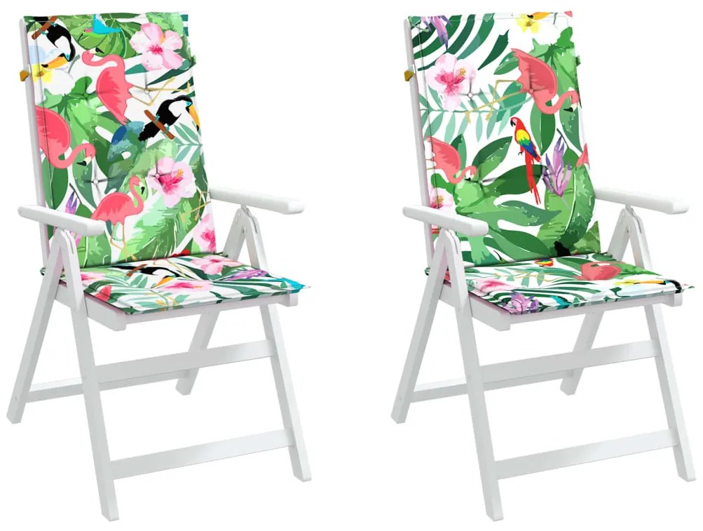 Almofadões para cadeiras altas de jardim 2pcs tecido multicolor