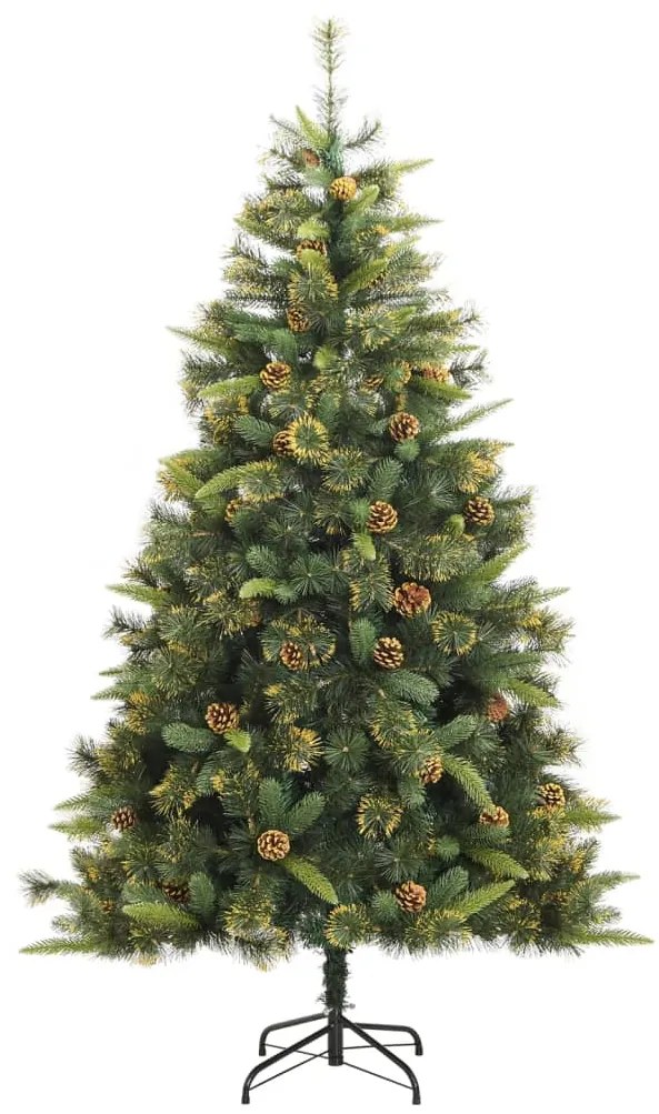 Árvore de Natal artificial articulada com pinhas 180 cm