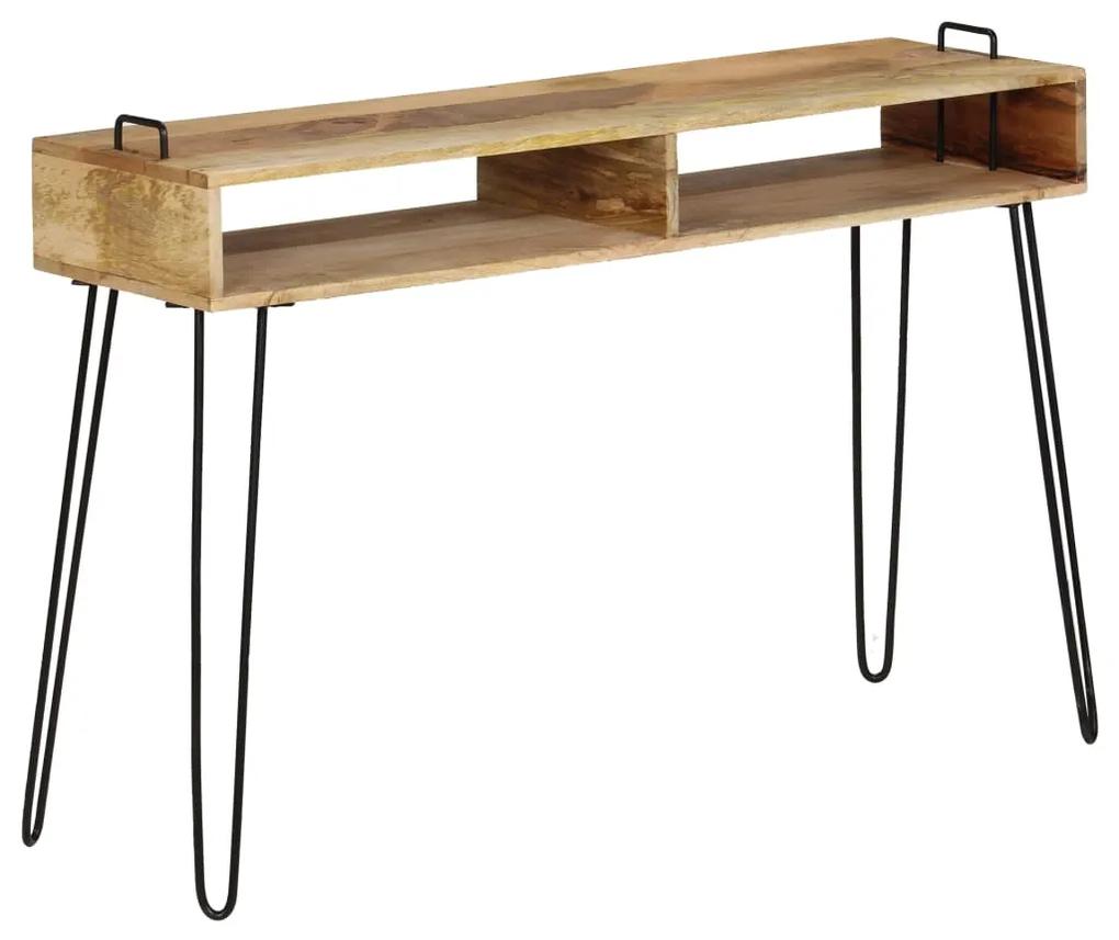 Mesa consola em madeira de mangueira maciça 115x35x76 cm