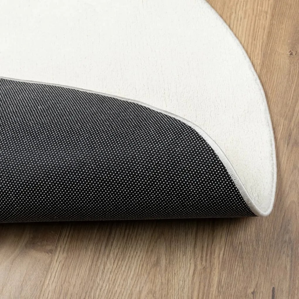 Tapete de pelo curto OVIEDO Ø 120 cm creme