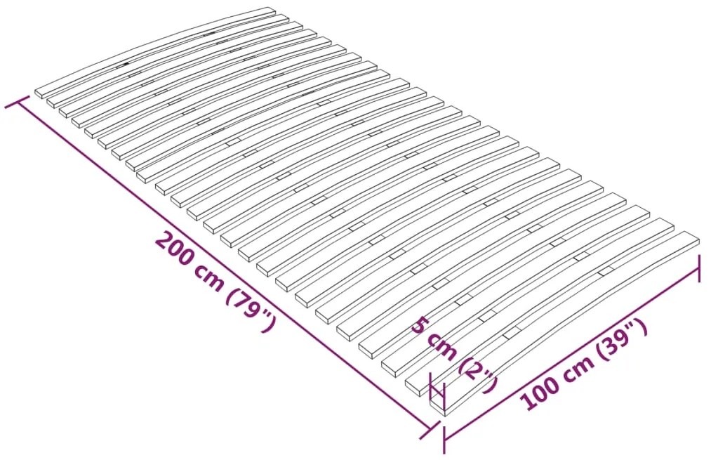 Estrado de ripas com 24 ripas 100x200 cm