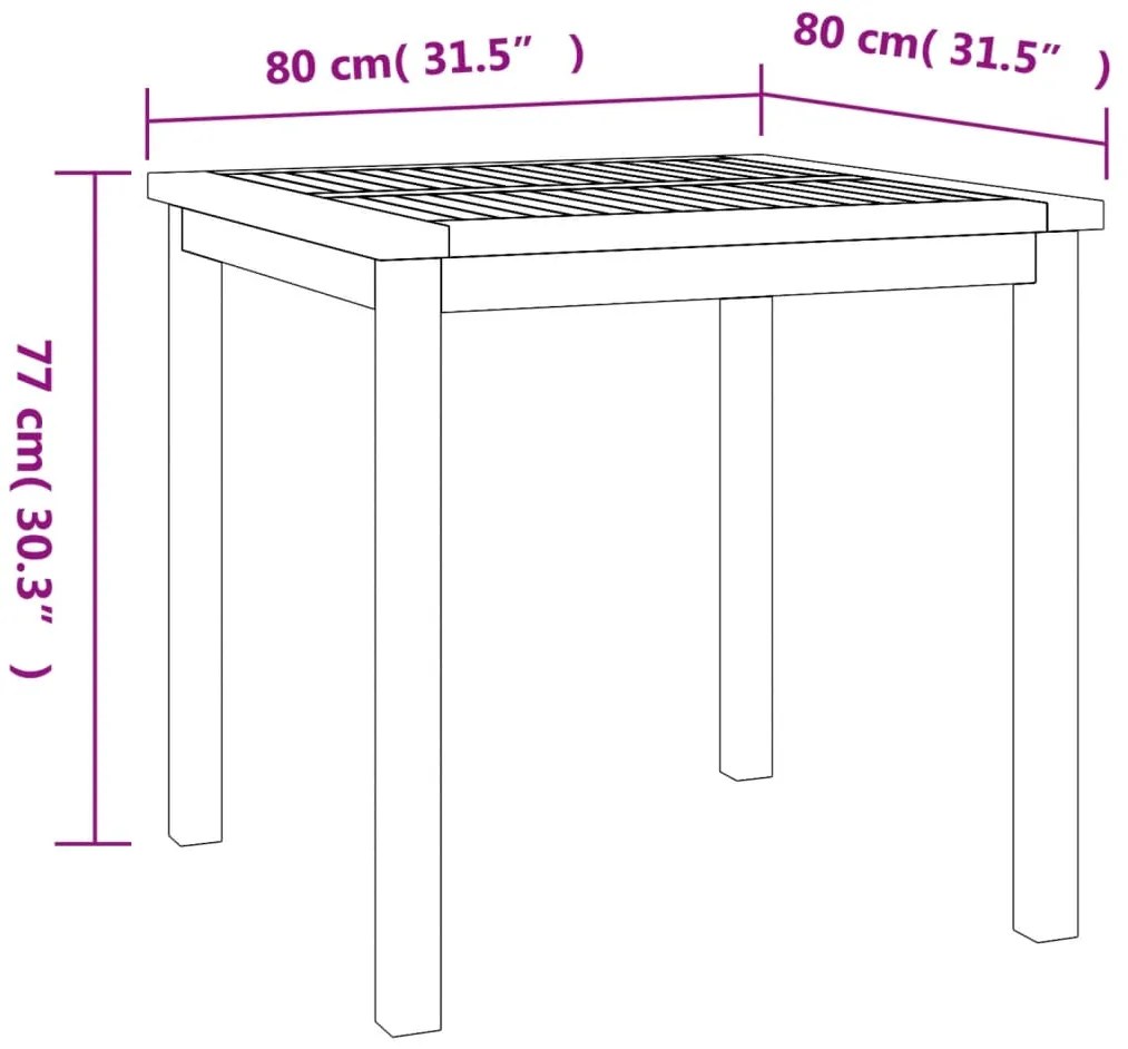 5 pcs conjunto de jantar p/ jardim madeira de teca maciça