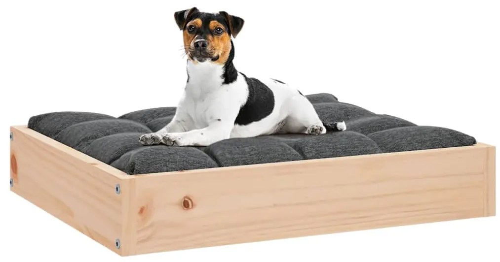 Cama para cães 51,5x44x9 cm madeira de pinho maciça