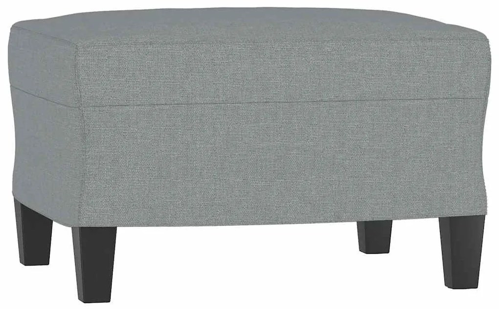 3 pcs conjunto de sofás com almofadas tecido cinzento-claro