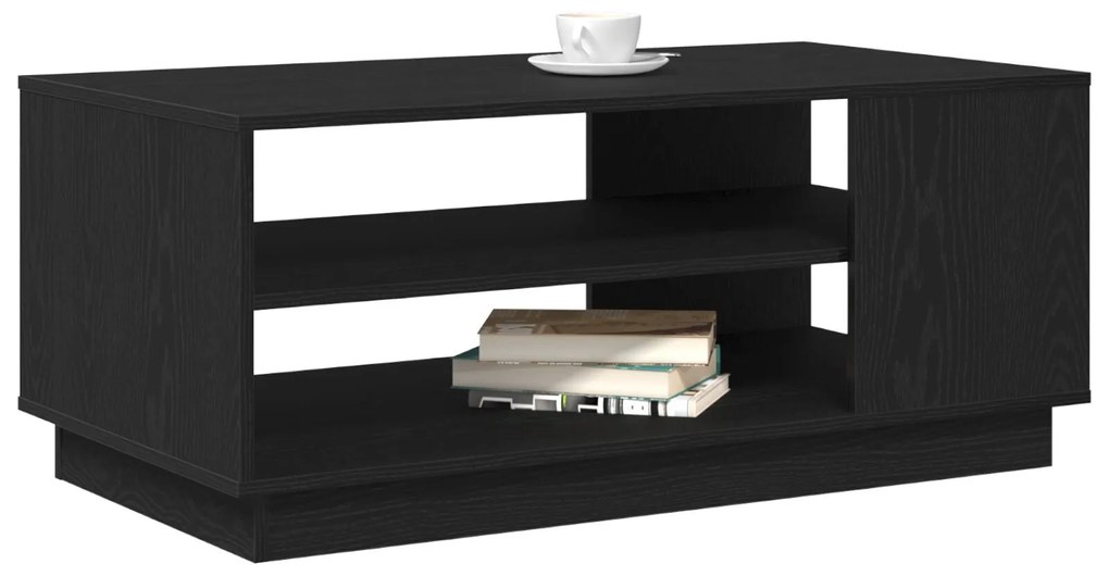 Mesa de Centro em Carvalho Preto 102x55x43 cm Feita de Madeira de Enge