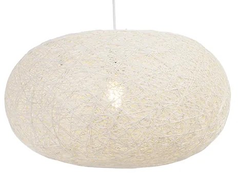 Candeeiro de suspensão rústico branco 50 cm - Corda Flat Design,Moderno