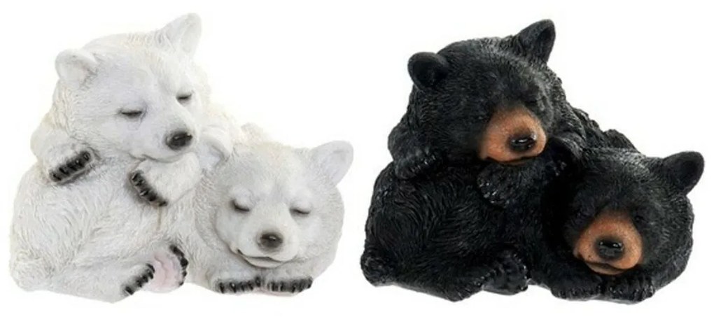 Escultura DKD Home Decor Urso Resina (2 pcs) (2 pcs) (14 x 14 x 11 cm)